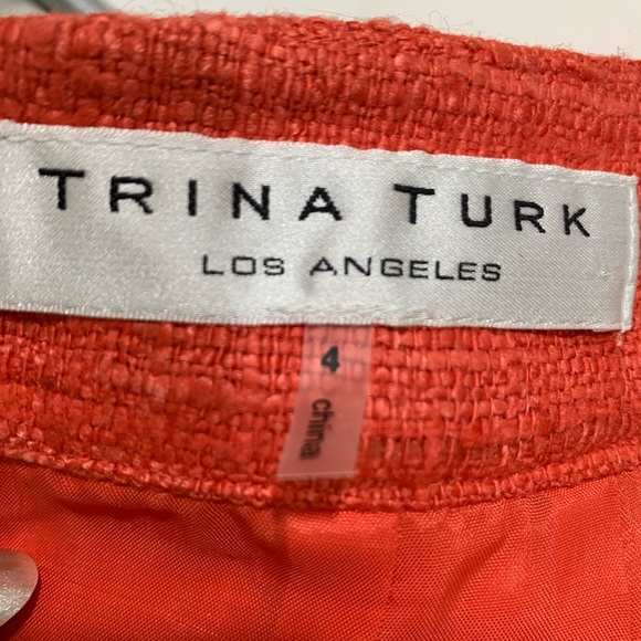 EUC Trina Turk Silk Orange Suit 4 - Picture 11 of 16
